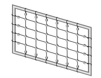 A plan of rhombic stainless steel mesh balustrade