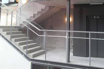 The stair and passageway is protected by stair balustrade without influence lighting and air circulation.