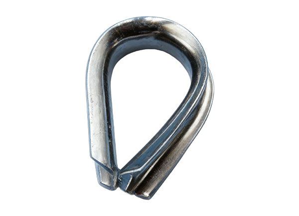 Wire rope thimble on a white background